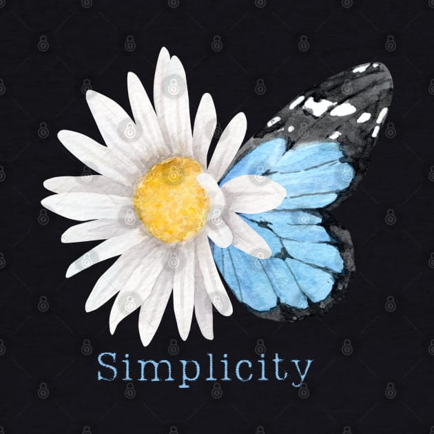 Simplicity Butterfly Blue by LylaLace Studio